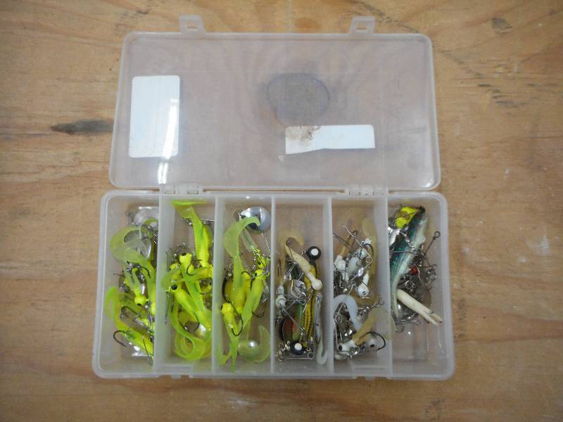lot 89 image: Plastic Box Full Of Assorted Tackle...