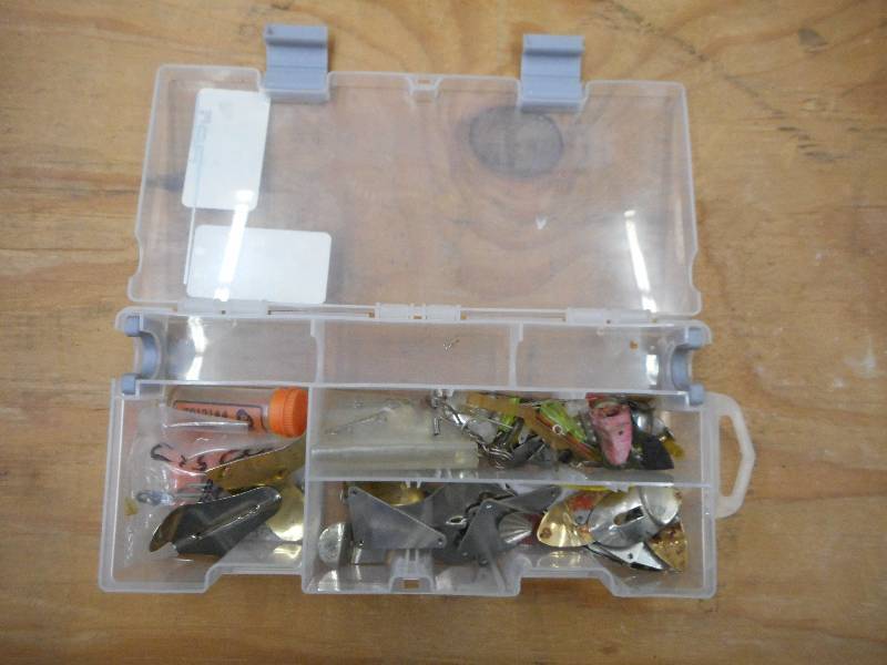 lot 90 image: Plastic Box Full Of Assorted Lure P...