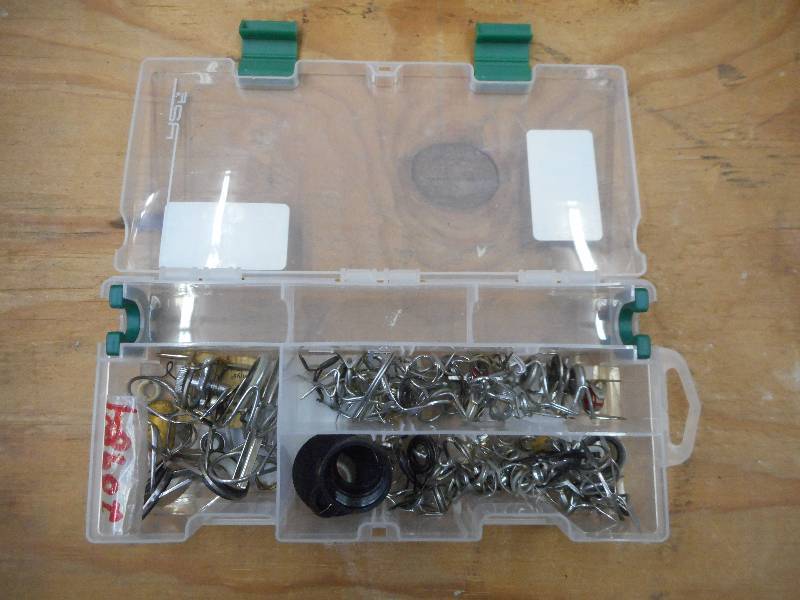 lot 91 image: Plastic Box Full Of Assorted Rod Pa...