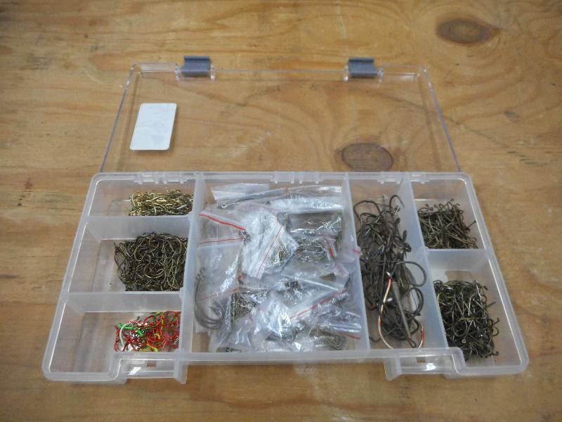 lot 94 image: Plastic Box Full Of Assorted Hooks ...
