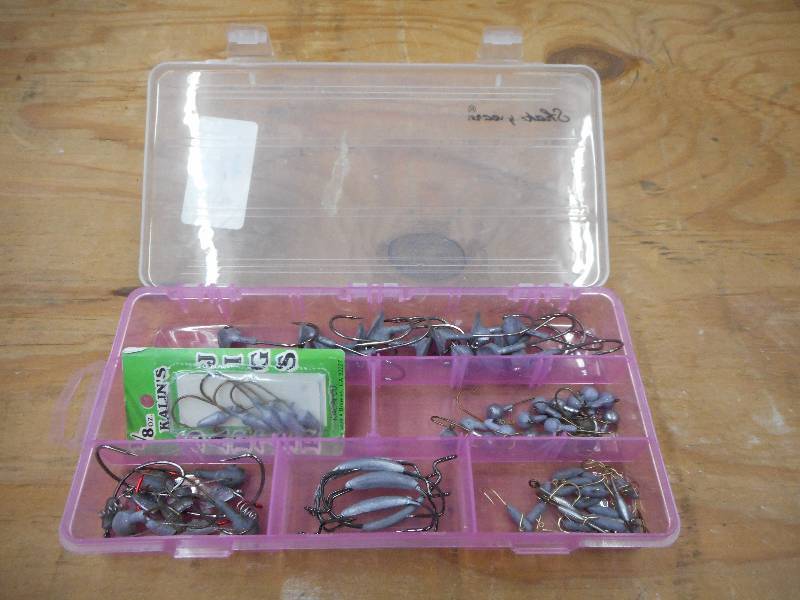 lot 95 image: Plastic Box Full Of Assorted Weight...