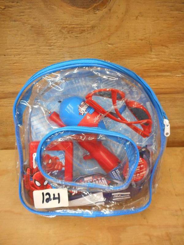 lot 124 image: New Spiderman Packable Fishing Set ...
