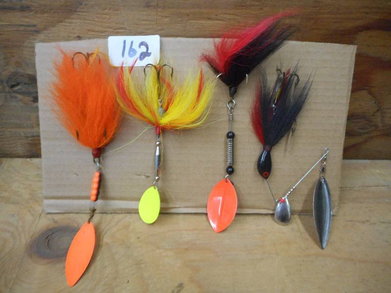 lot 162 image: (4) Assorted Muskie Spinners ...