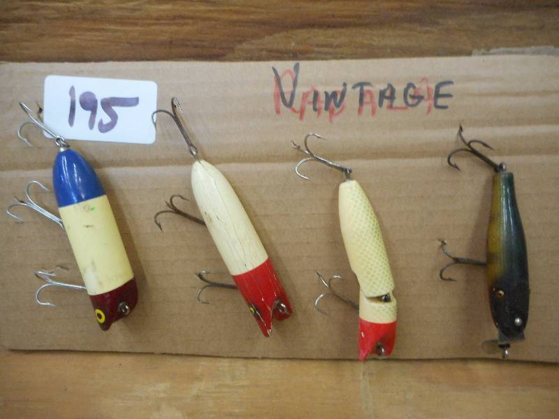 lot 195 image: (4) Assorted Vintage Lures ...