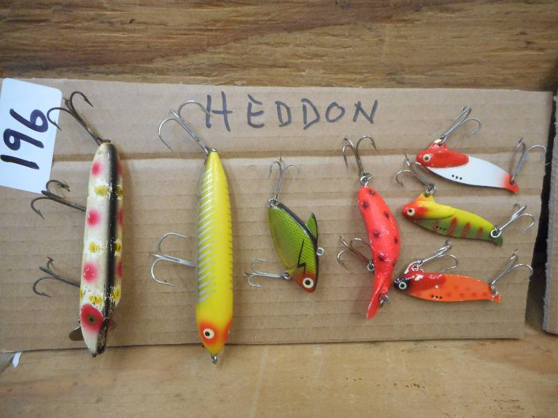 lot 196 image: (7) Assorted Heddon Lures ...