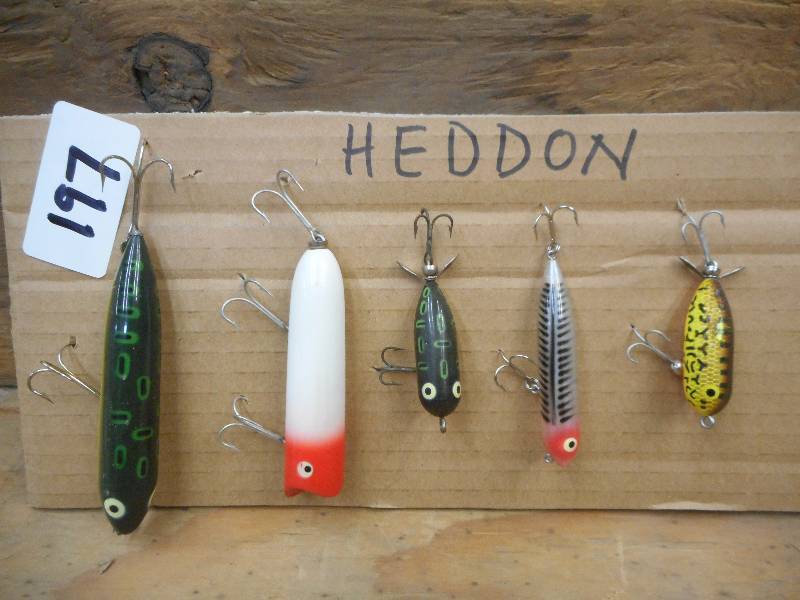 lot 197 image: (5) Assorted Heddon Lures ...