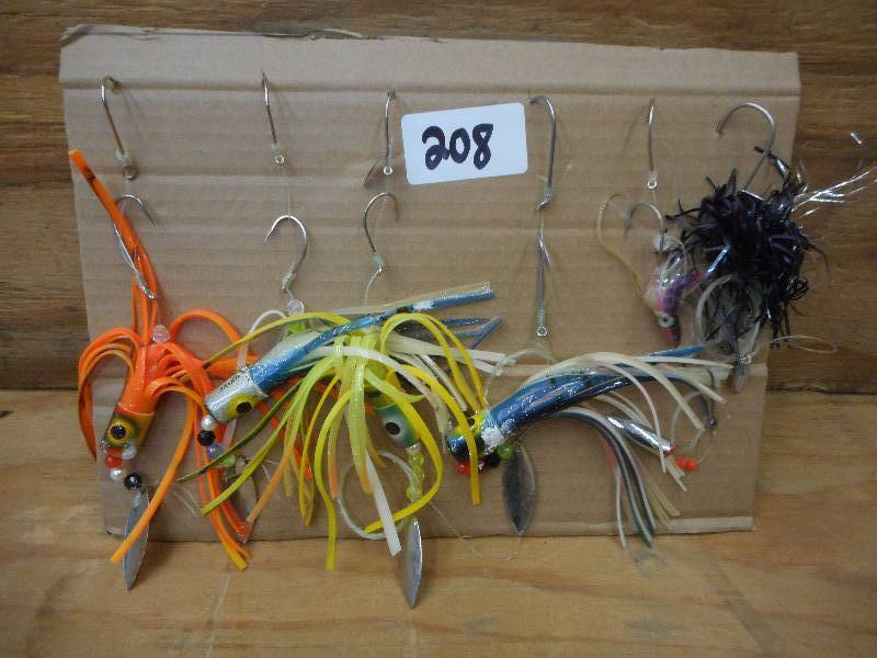 lot 208 image: (6) Assorted Deepwater Spinner Lure...