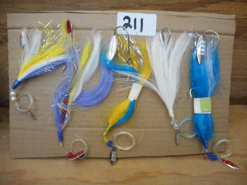lot 211 image: (5) Assorted Deepwater Spinner Lure...