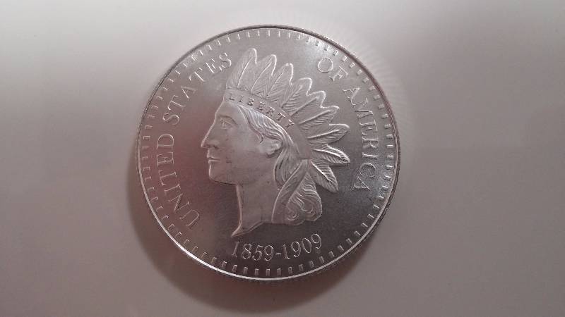 Indian Head Penny Design 1 ounce Silver Round