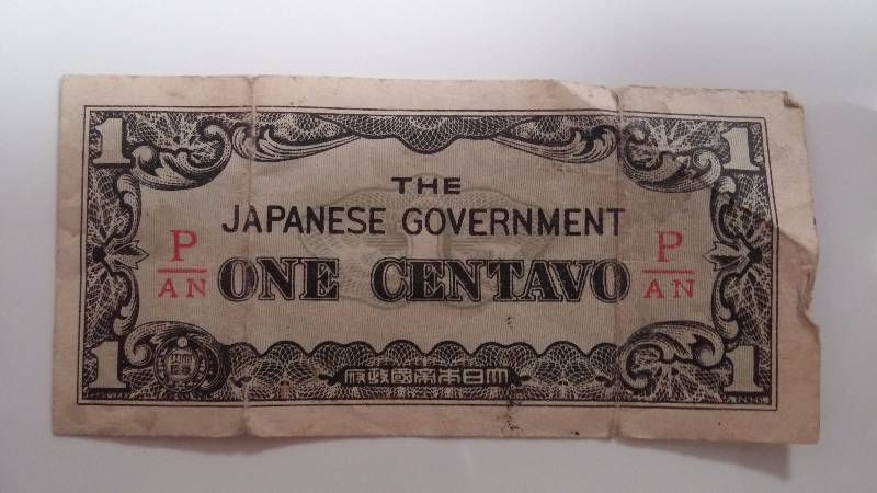 1 Centavo Japennese Invasion Money