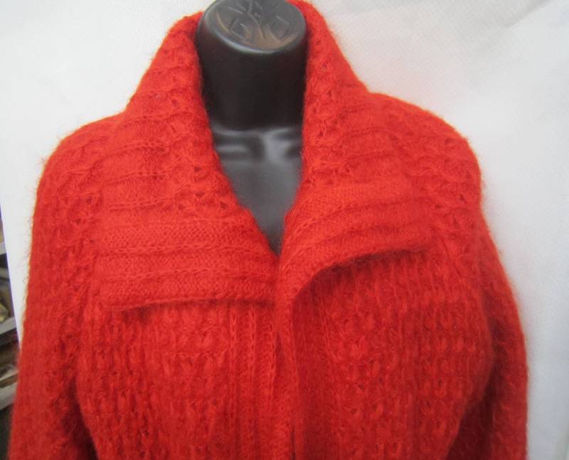 RED MOHAIR COAT