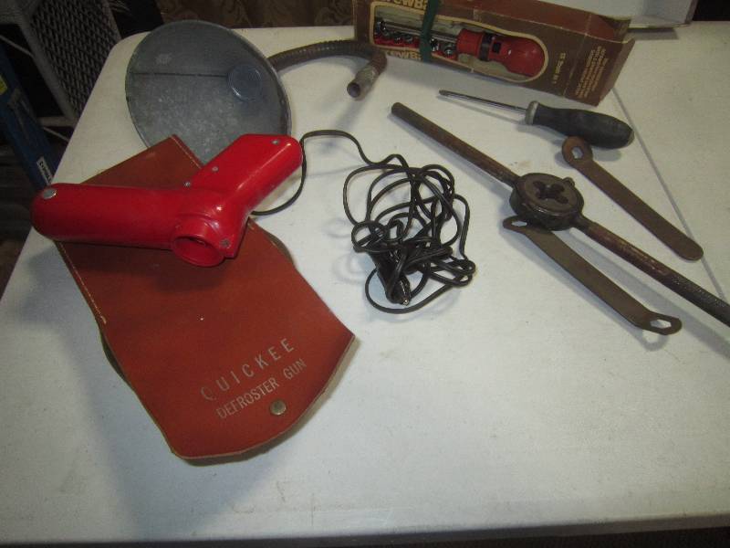 Lot of Tools - Defroster, Gun, Screwdrivers, Funnel Wrenches, ETC