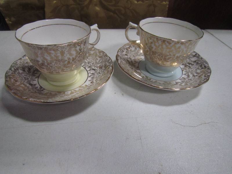 Pair of Coffee Cups, Colclough China Fronn Longton England Bone China