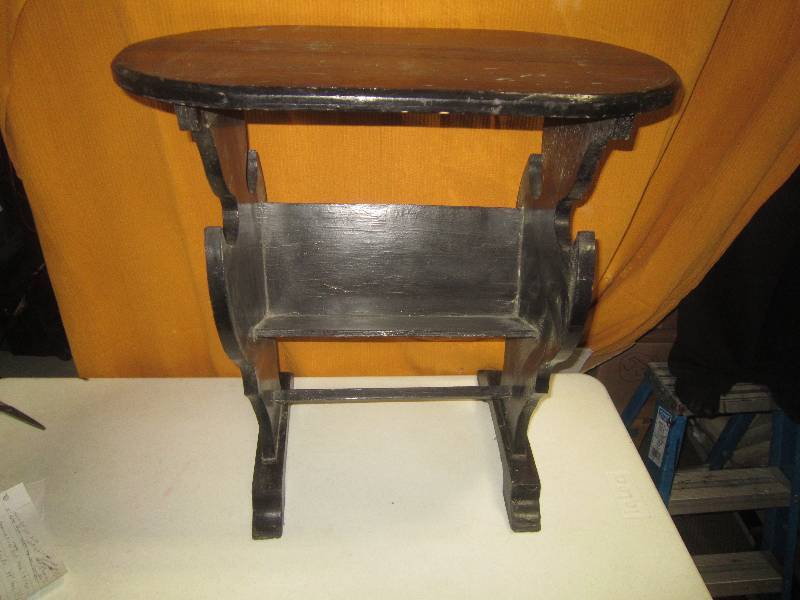 Black Bookshelf Table