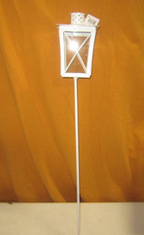 White Outdoor Votive Candleholder