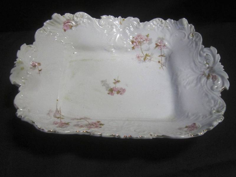 Austria LSNS Carlsblad 2958 71 Floral Serving Platter