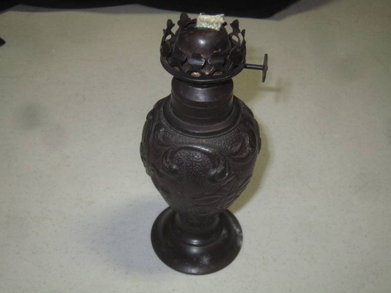 Restoration Metal Oil Lamp Made in India - No Globe