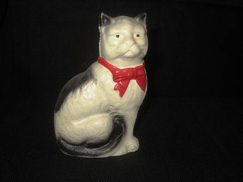 Cast Iron Cat Bank Age Unknown 4 12 High