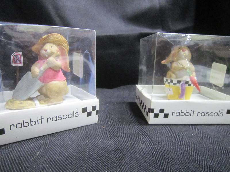 2 Bunnies New in the Box by Sandi Gore Rabbit Rascals