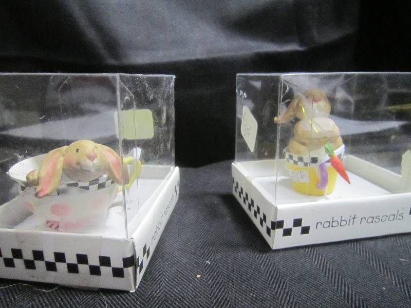 2 Bunnies New in the Box by Sandi Gore Rabbit Rascals