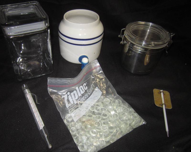 Meat and Candy Thermometer, Canisters, Jug with Spigot
