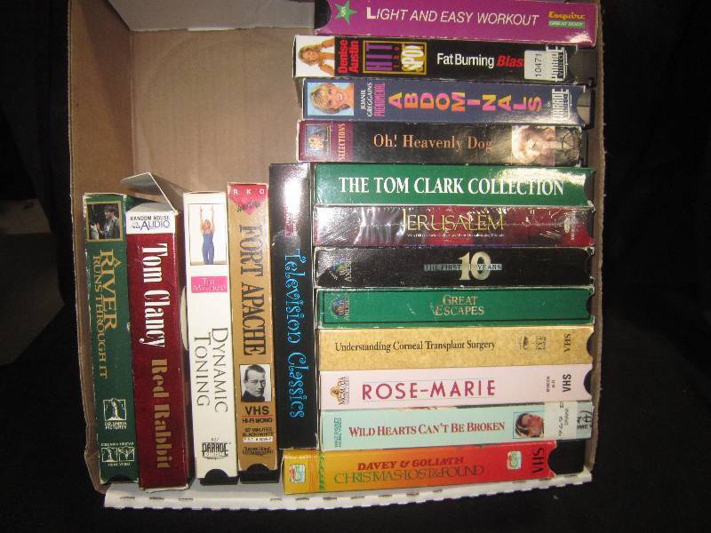Box of VHS Tapes