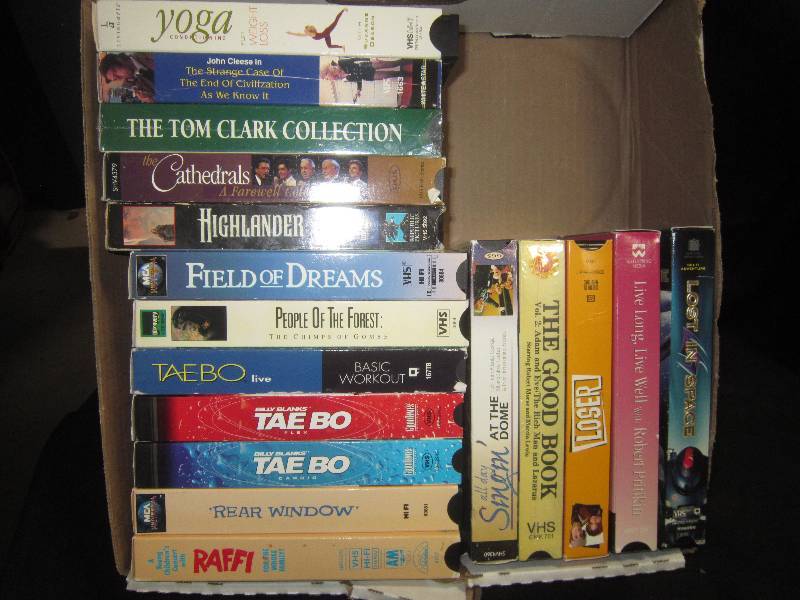 Box of VHS Tapes