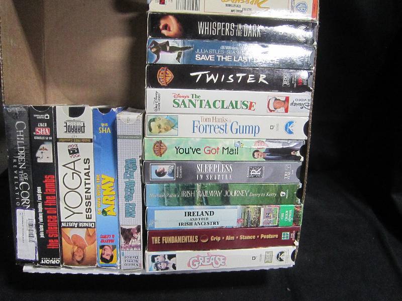 Box of VHS Tapes