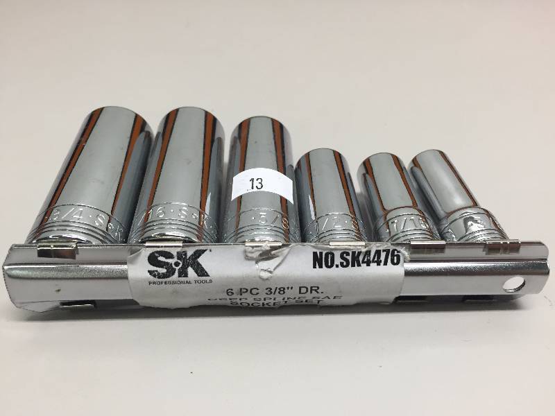 S-K 6PC 38 DRIVE DEEP SPLINE SOCKET SET