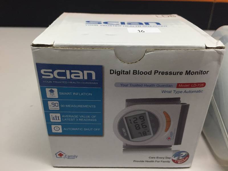 SCIAN DIGITAL BLOOD PRESSURE MONITOR