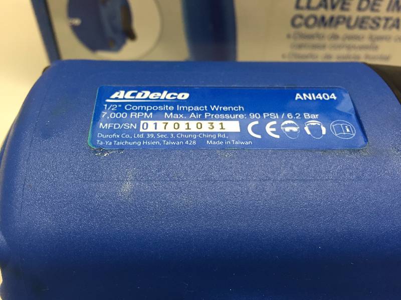 AC DELCO 12 COMPOSITE IMPACT WRENCH