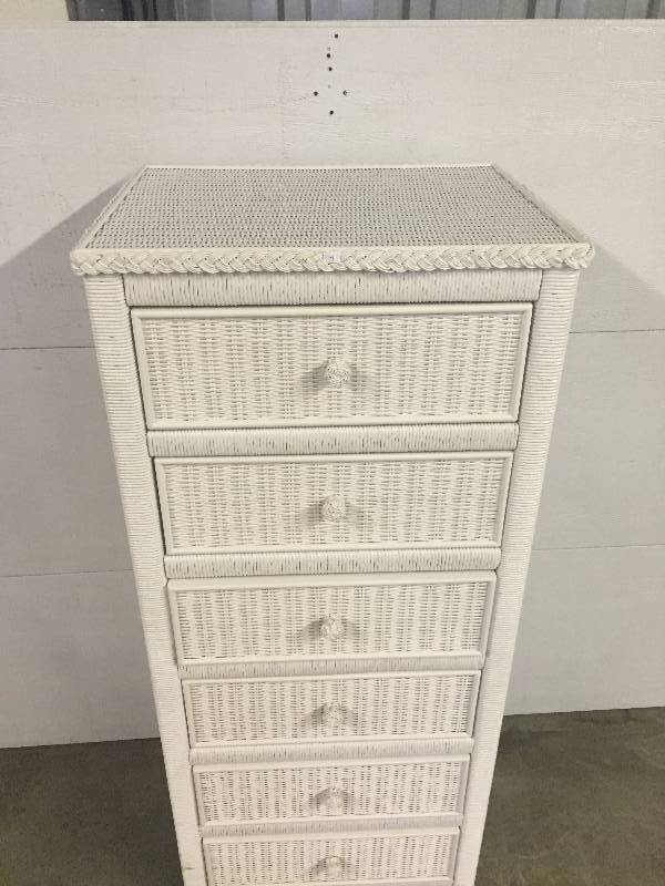WICKER TALL DRESSER
