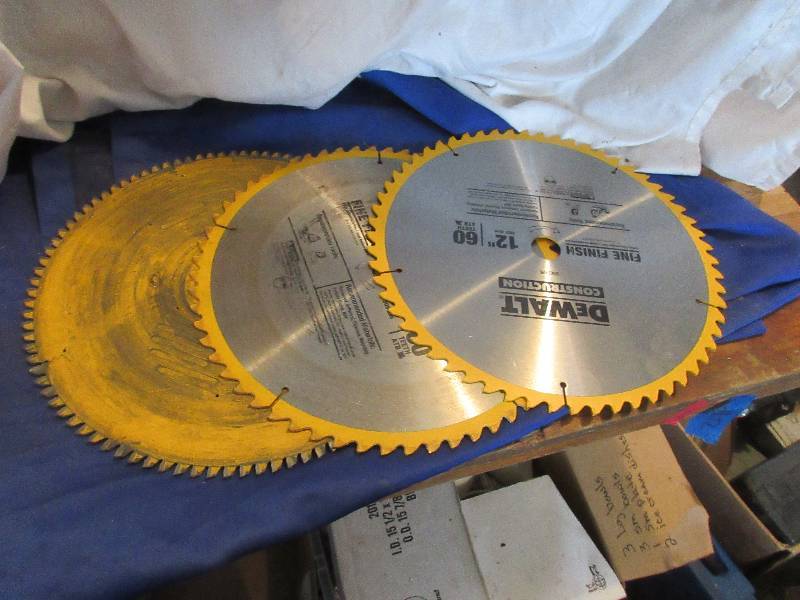 SET OF 3 DEWALT CHOP SAW BLADES 12 INCH  60TEETH