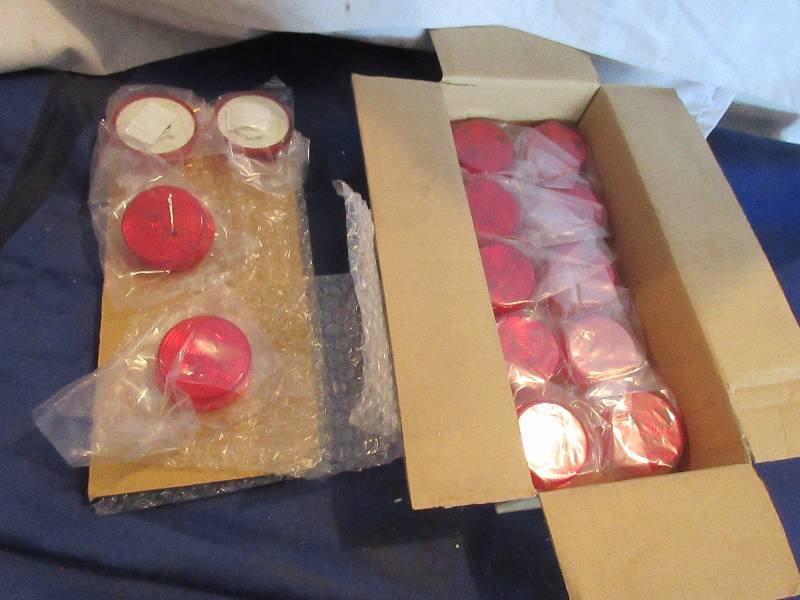 box of 14 new trailer lights