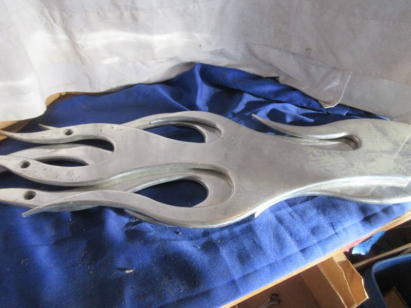 2 chrome flame embloms