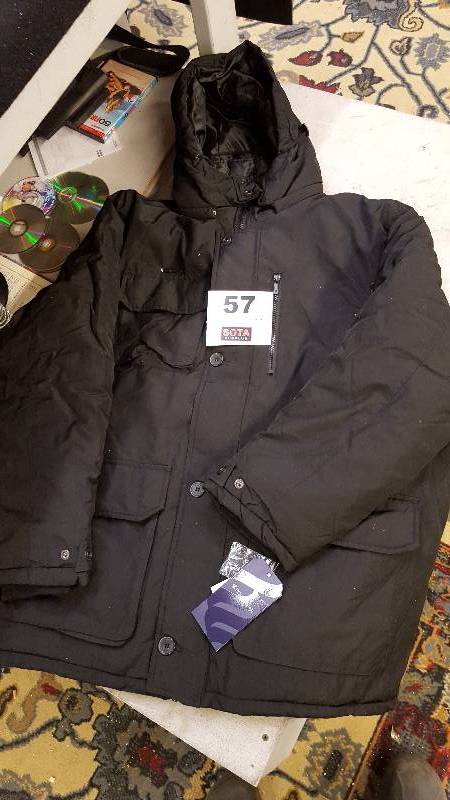 Rocawear Mens BigTall Hooded Nylon Parka Black 4X