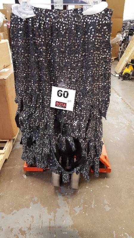 Nubiano Womans Sequin Suit  Silver sz 12