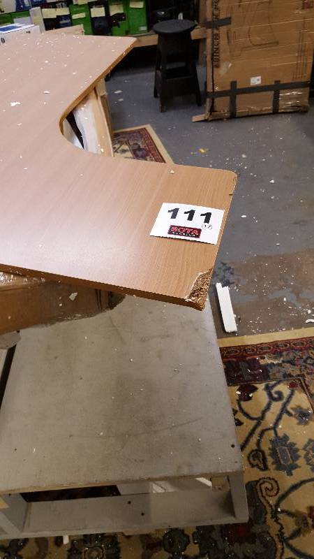 alcove Corner Computer Table LIGHT OAK