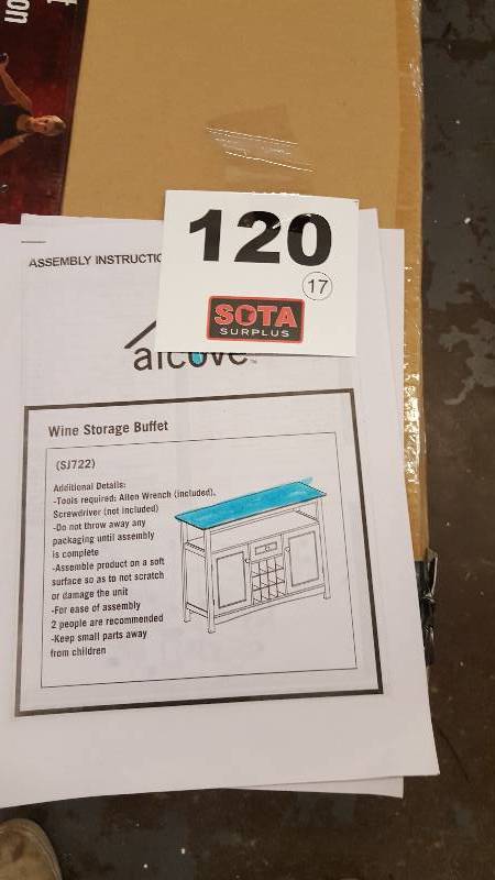 alcove Wine Storage Buffet Black