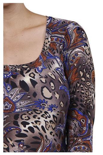 247 Comfort Apparel Misses Animal Paisley Dress XL
