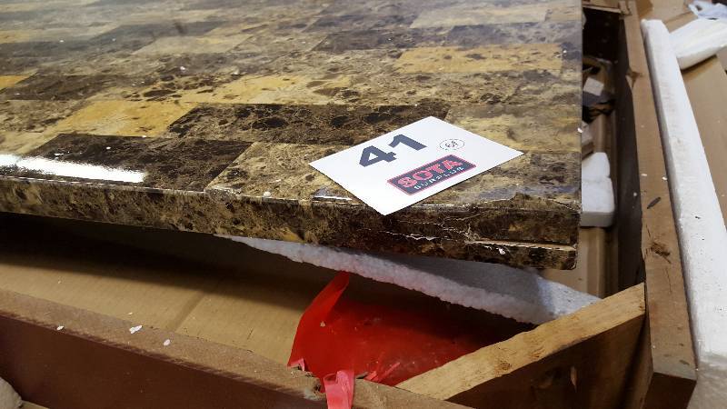 Coaster Marble-Like Veneer Dining Table