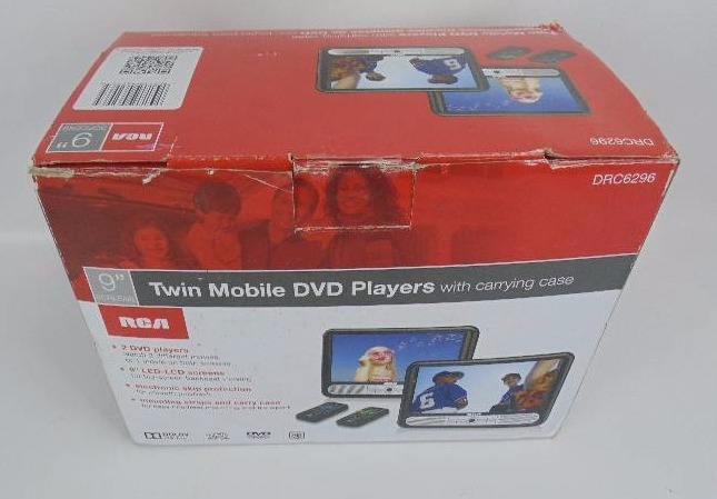 RCA Twin Mobile DVD Players with carry case