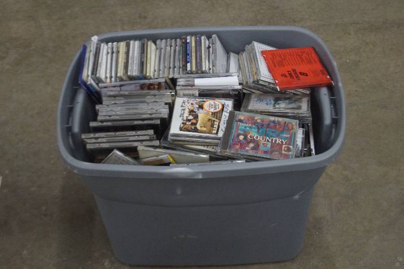 Tub of CDs