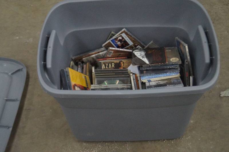 Tub of CDs