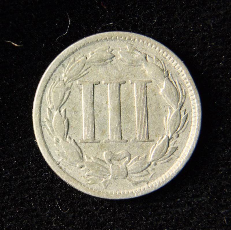 1866 US THREE CENT NICKEL