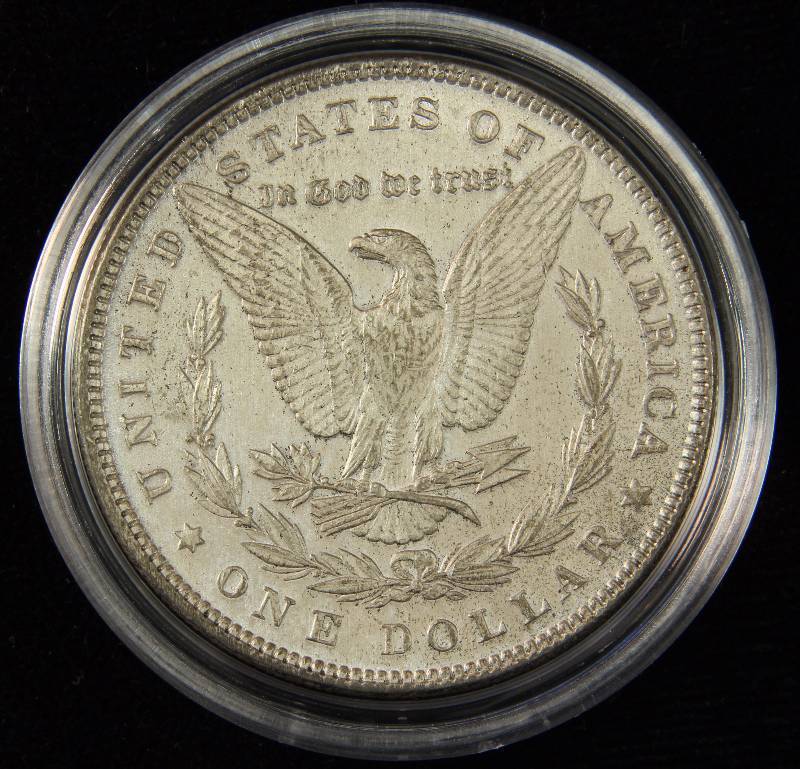 1886 MORGAN SILVER DOLLAR AU DETAILS IN AIRTITE HOLDER