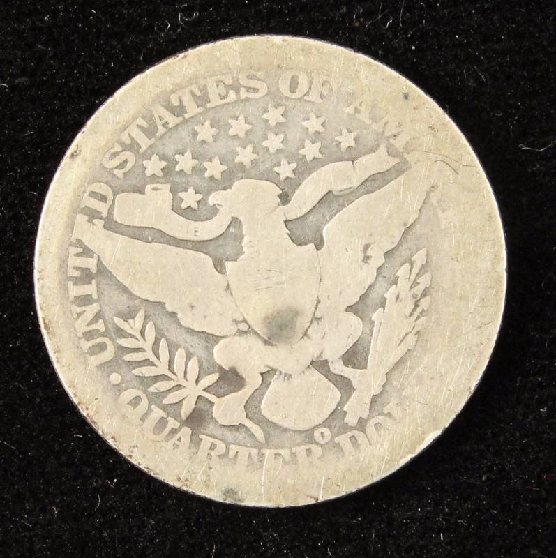 1895-O BARBER SILVER QUARTER