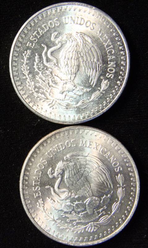 1982 & 1983 (2) - 1 TROY OZ. .999 FINE SILVER LIBERTAD WINGED ANGELS