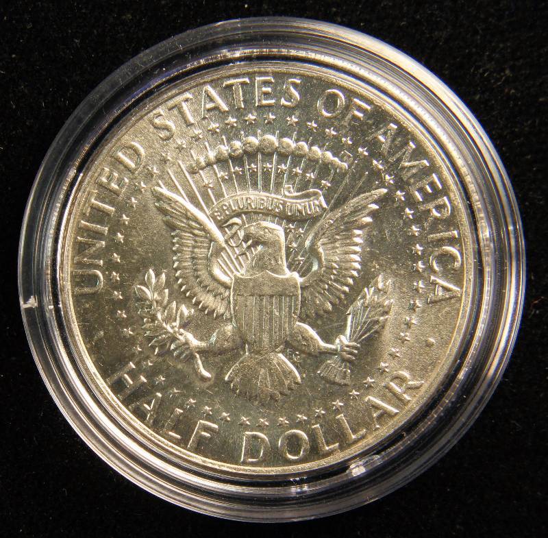 1964 KENNEDY SILVER HALF DOLLAR BU UNC IN AIRTITE HOLDER