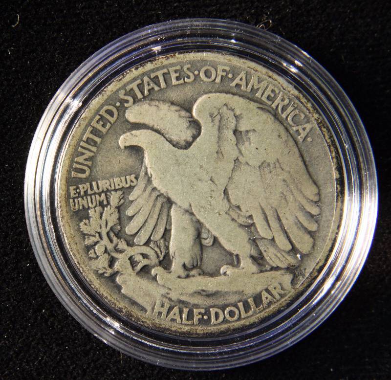 1943 WALKING LIBERTY SILVER HALF DOLLAR IN AIRTITE HOLDER